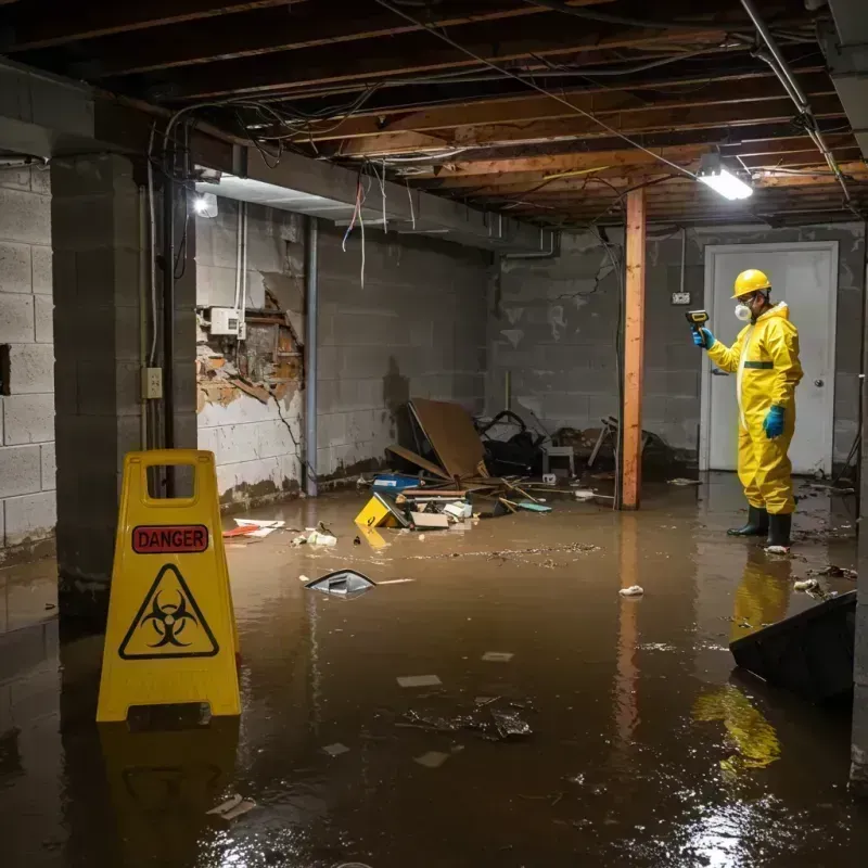 Flooded Basement Electrical Hazard in Freeport, ME Property